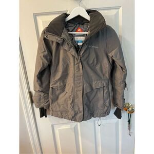 Columbia Womens Gray Omni-Heat Omni-Tech Snow Ski Jacket sz XS